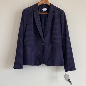 Liz Claiborne Impressionist Dream Navy w/Red Pinstripe Blazer- Size 10.